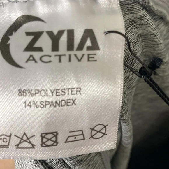 ZIYA active leggings grey haze knit pockets NWT - Picture 10 of 12